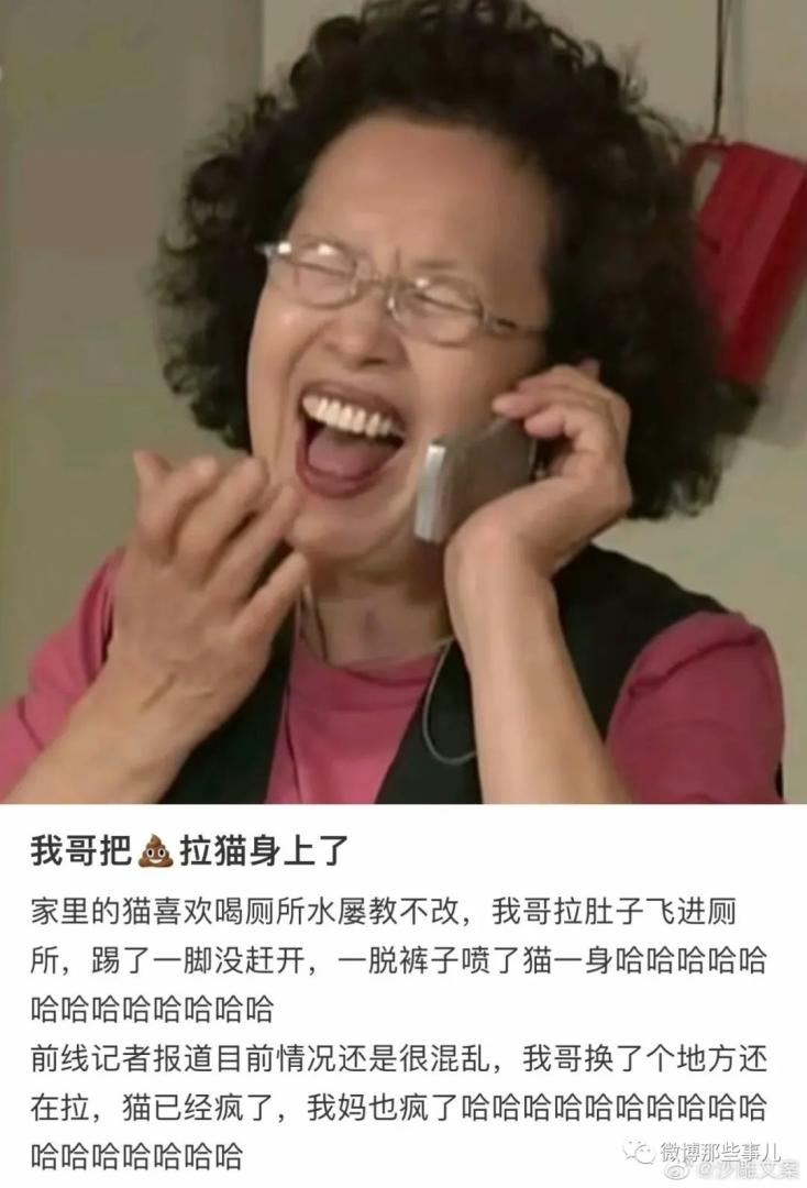 我哥闹肚子把“翔”拉猫身上了，猫已经疯了，我妈也疯了